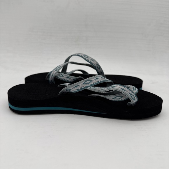 Teva Women's Shoes SZ 5 Olowahu Slip Cross Straps Sari Ribbon Sandals Flip Flops - Picture 8 of 16